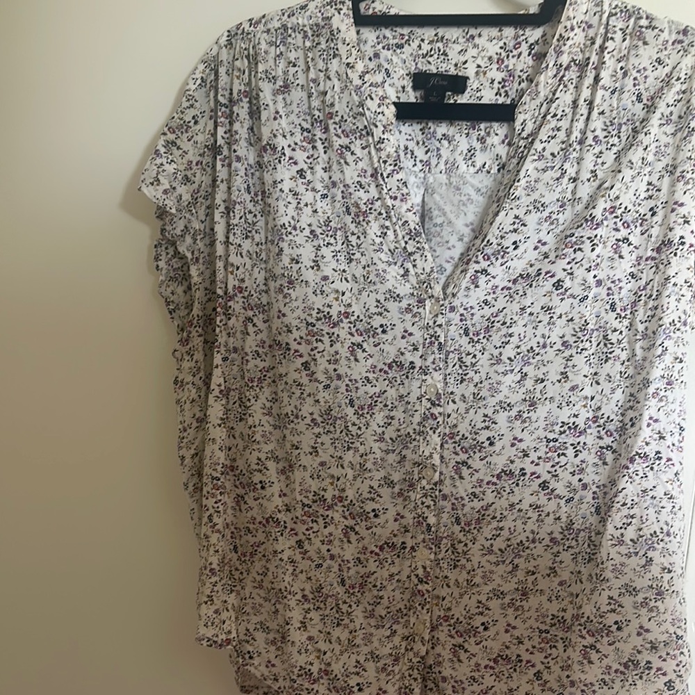 J Crew Floral Print Women's Top